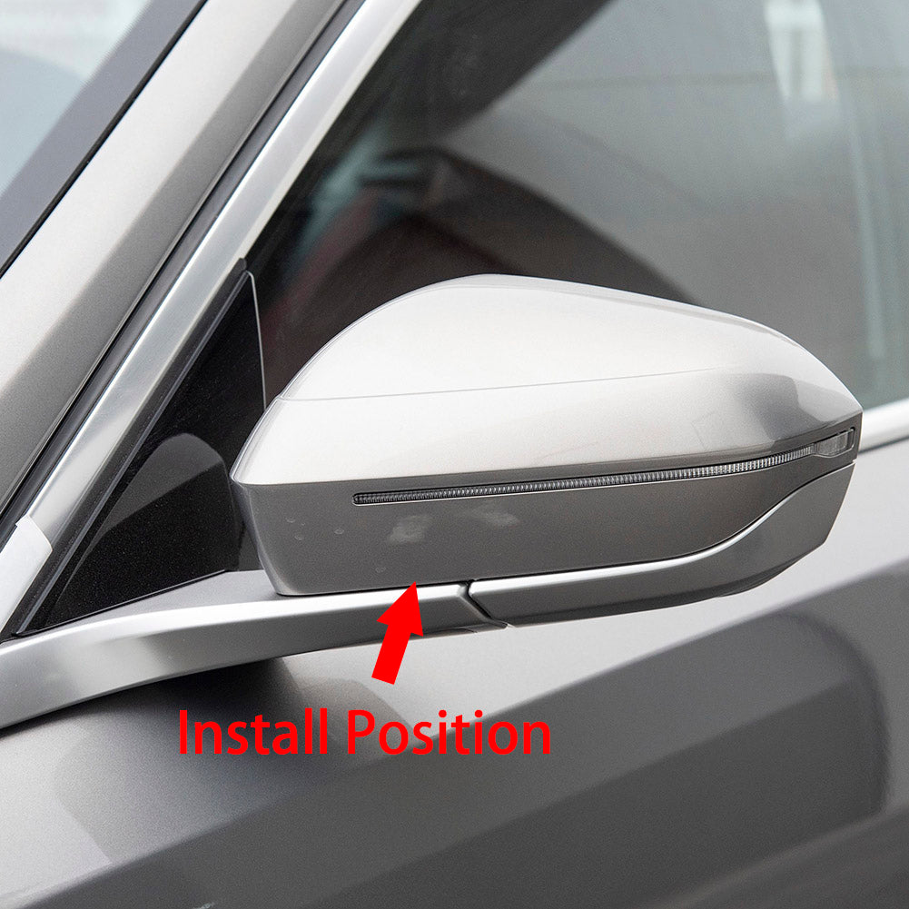 Fit for BMW 5 Series Sedan (G60) 530i 540i 2024 2025 Rear View Mirror Cover Trims Carbon Fiber Pattern