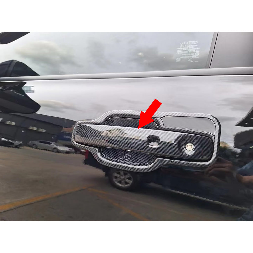 Fit for Ford Ranger 2024 2025 Door Handle Cover Trims Carbon Fiber Pattern