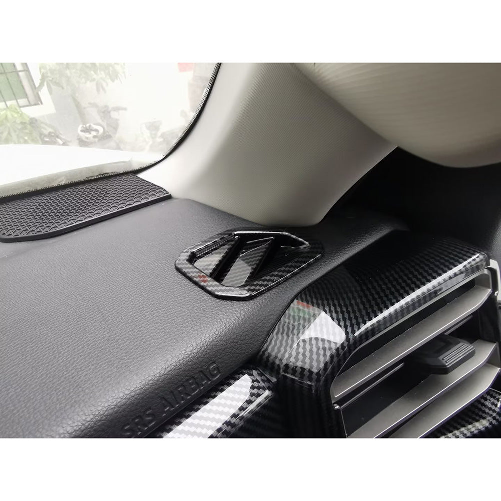 Fit For Toyota Tundra 2022 2023 2024 2025 Interior Front Air Condition Vent Outlet Cover Trims Carbon Fiber Pattern (Front upper)