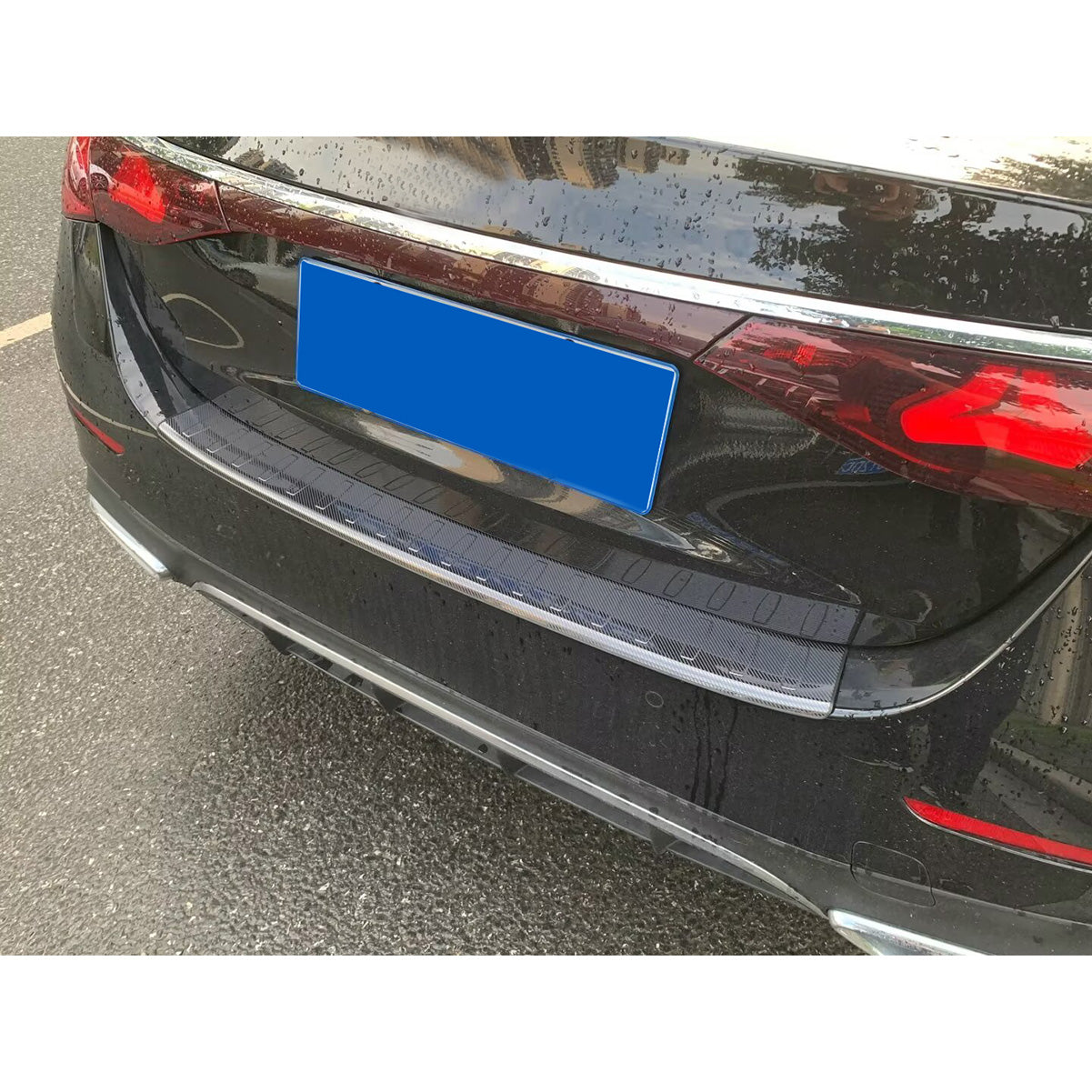 Fit Mercedes-Benz Eclass E-Class 2023 2024 2025 W214 E200 E300 E450 Rear Outside Bumper Sill Plate Guard Trim