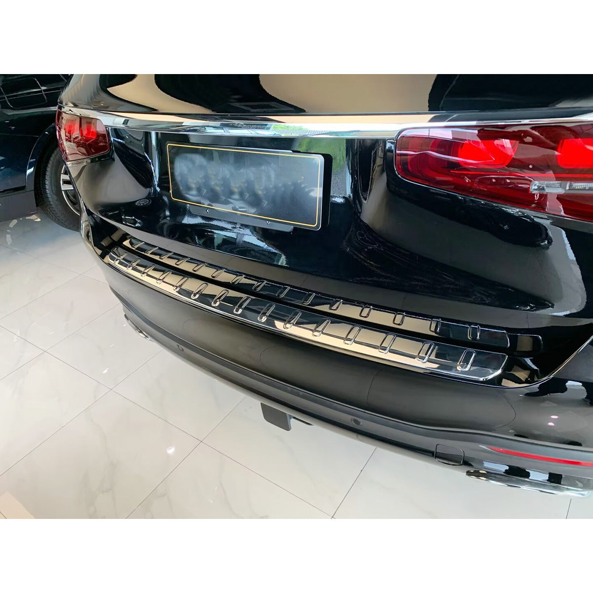 Fit for Benz GLS 450 2020 2021 2022 2023 2024 2025 Rear Bumper Sill Plate Guard Cover Trim Stainless Steel