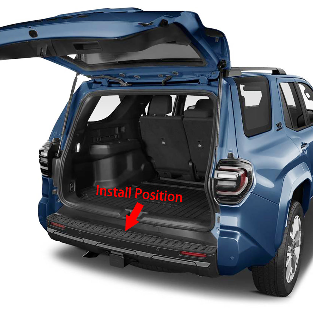 Fit for Toyota 4Runner 2025 2026 Rear Outside Bumper Sill Plate Guard Cover Trim Stainless Steel