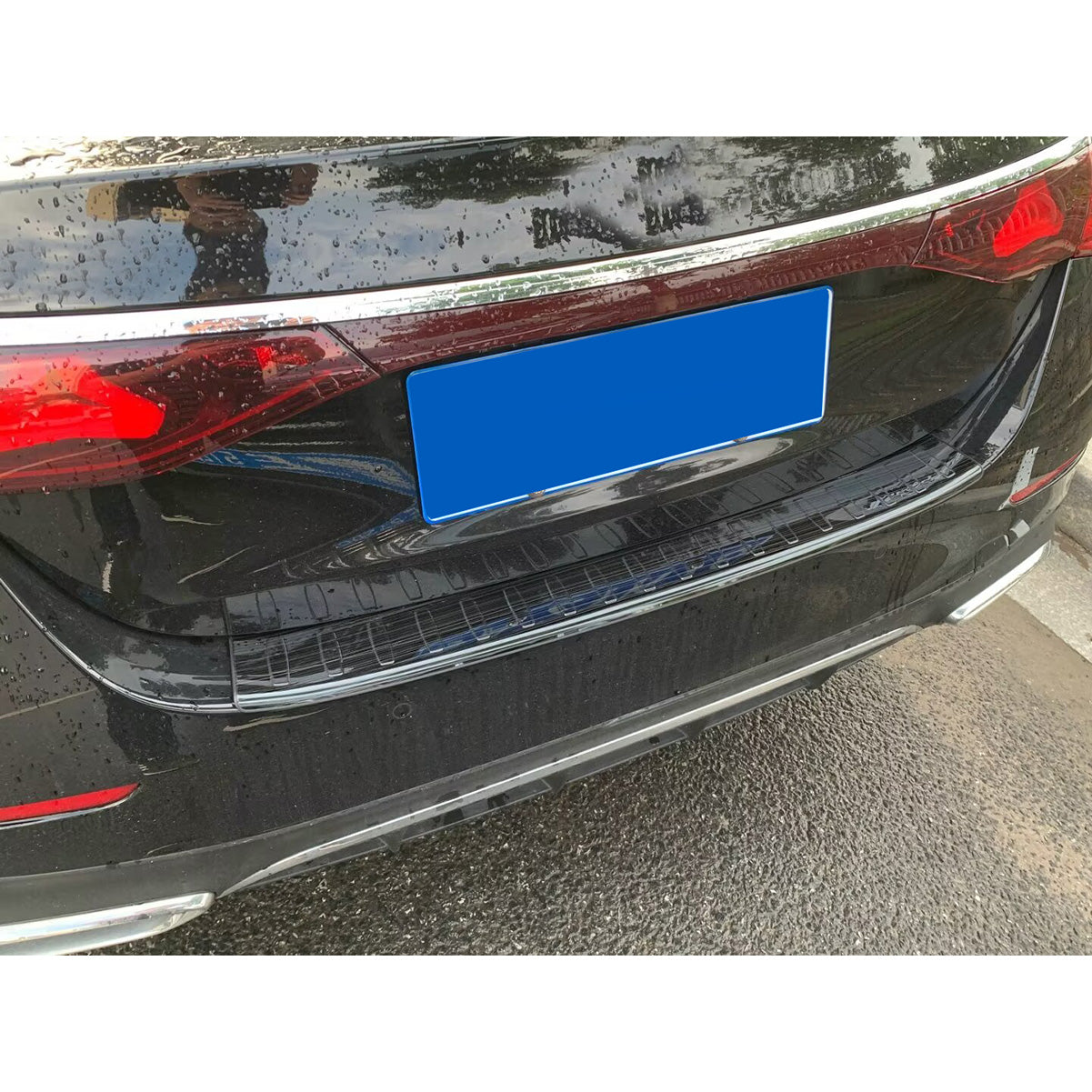 Fit Mercedes-Benz Eclass E-Class 2023 2024 2025 W214 E200 E300 E450 Rear Outside Bumper Sill Plate Guard Trim