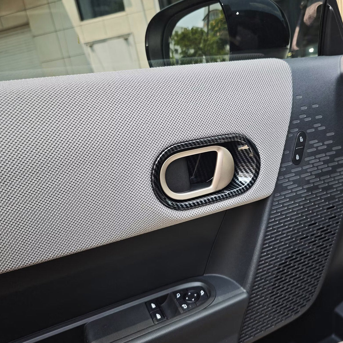 Fit for 2025 2026 New MINI Cooper/MINI Cooper S/MINI Convertible Interior Door Handle Cover Trims Carbon Fiber Black