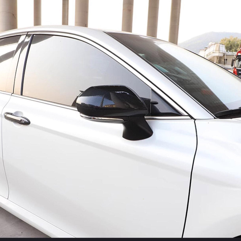 Fit for Toyota New Camry 2024 2025 2026 Rear View Mirror Guard Cover Trims Carbon Fiber Pattern