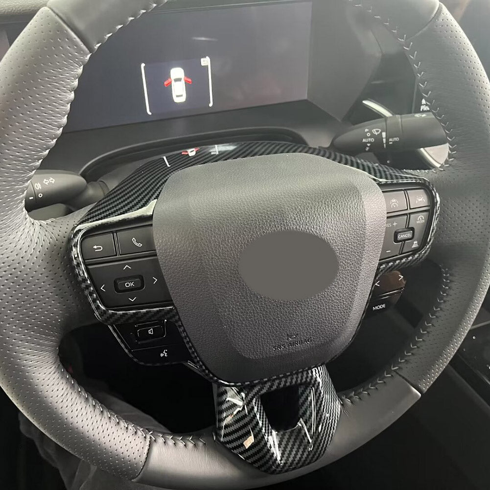 Fit for Toyota Camry 2024 2025 2026 Wheel Steering Trim Panel Cover Trims ABS Carbon Fiber Pattern