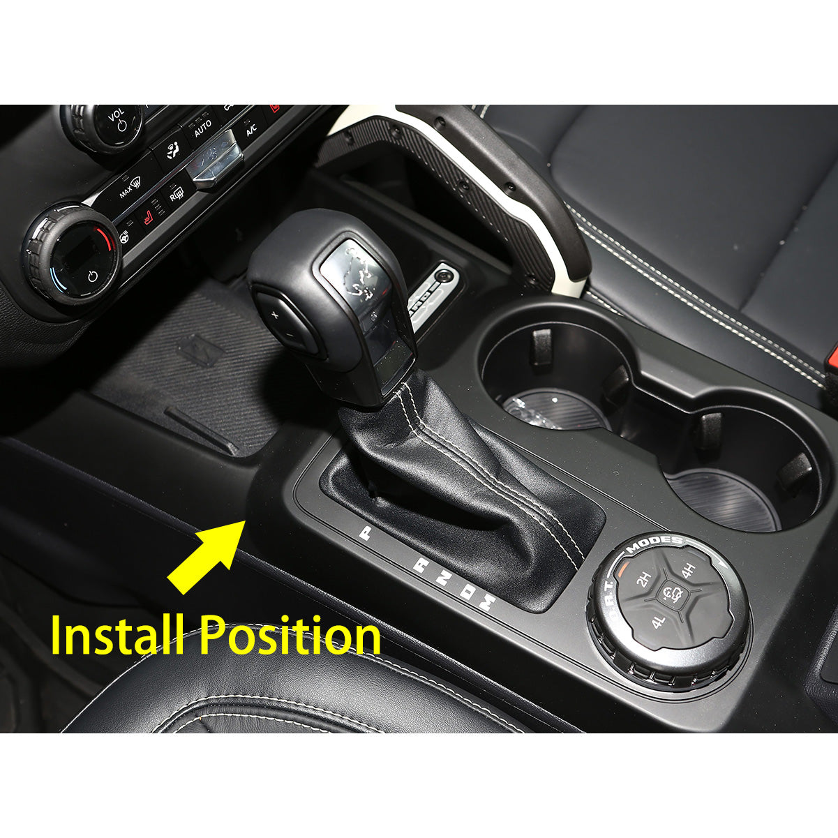 Fit for Ford Bronco 2023 2024 2025 Front Center Console Dashboard Panel Trim Carbon Fiber Pattern