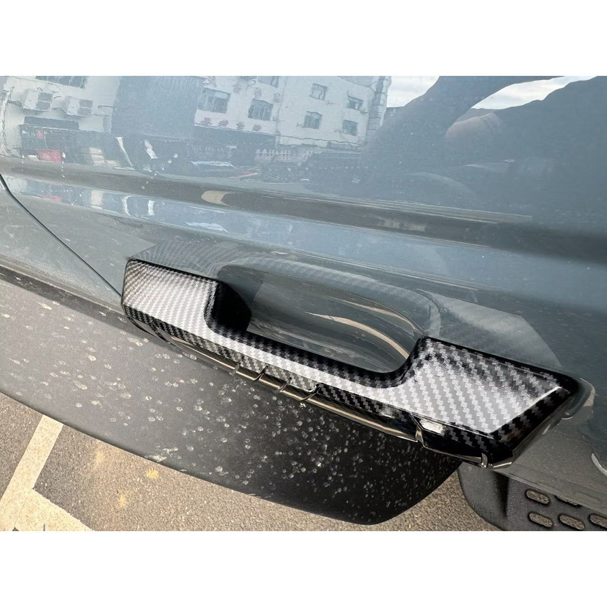 Fit for Ford Bronco 2023 2024 2025 4 Door Handle Cover Trims Carbon Fiber Pattern