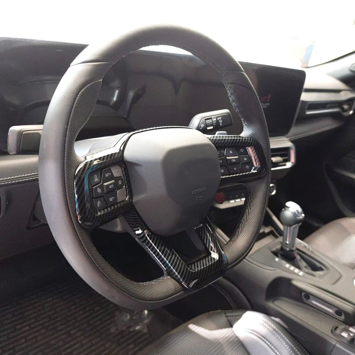 Fit for Ford New Mustang 2024 2025 Wheel Steering Trim Panel Cover Trims ABS