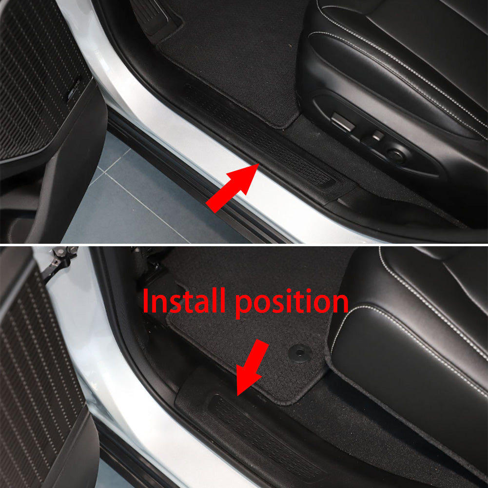 Fit for Jeep New Grand Cherokee 2024 2025 Inside Door Sill Scuff Plate Guard Cover Trims Stainless Steel