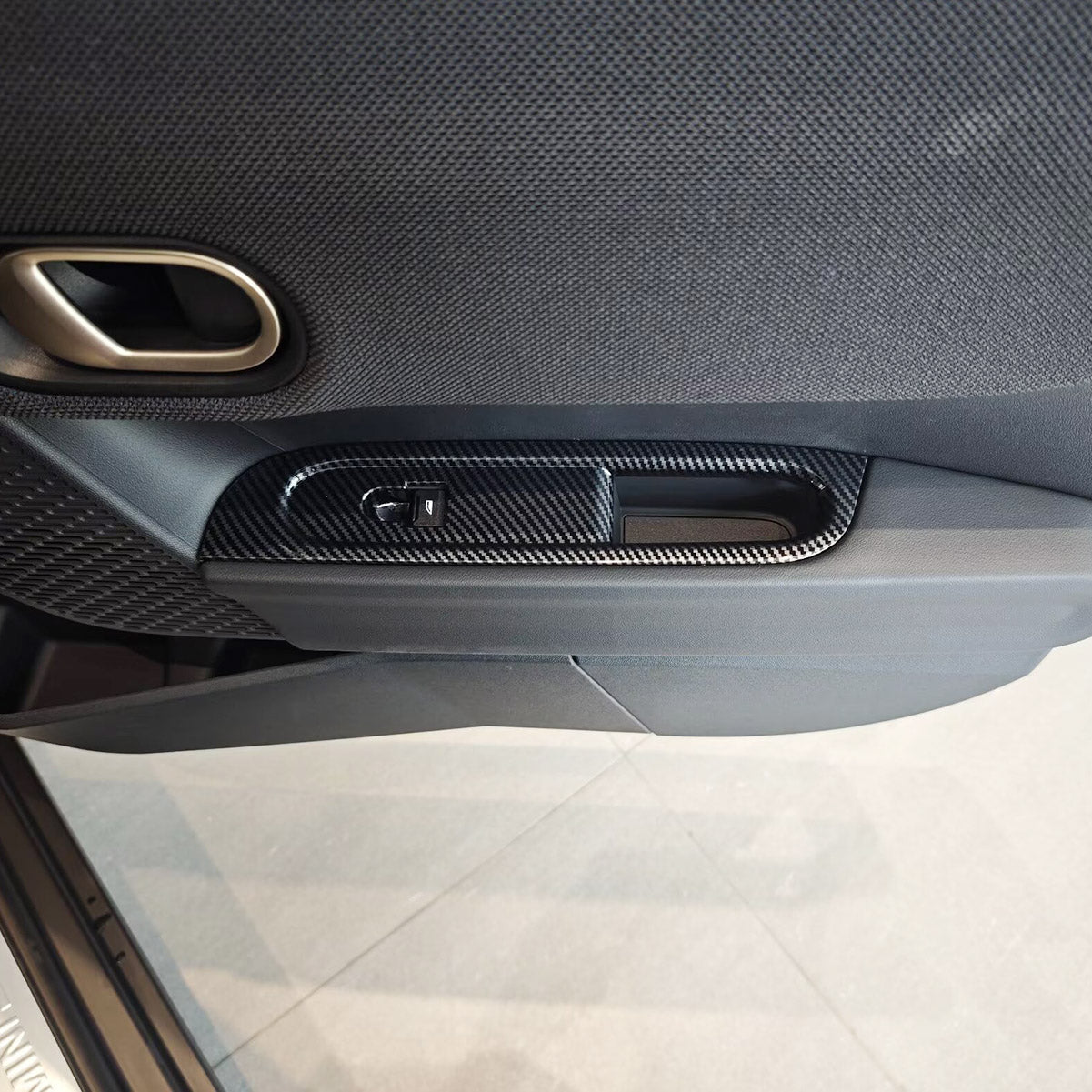 Fit for 2025 2026 New MINI Cooper/MINI Cooper S Interior Window Switch Plate Panel Cover Trims Carbon Fiber Pattern (for 4 Door Model)