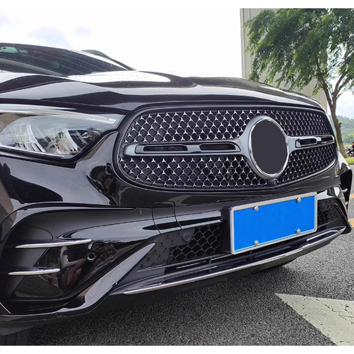 Fit for Mercedes-Benz GLC GLC300 X254 2023 2024 2025 2026 Front Fog Light Grill Mesh Cover Trims