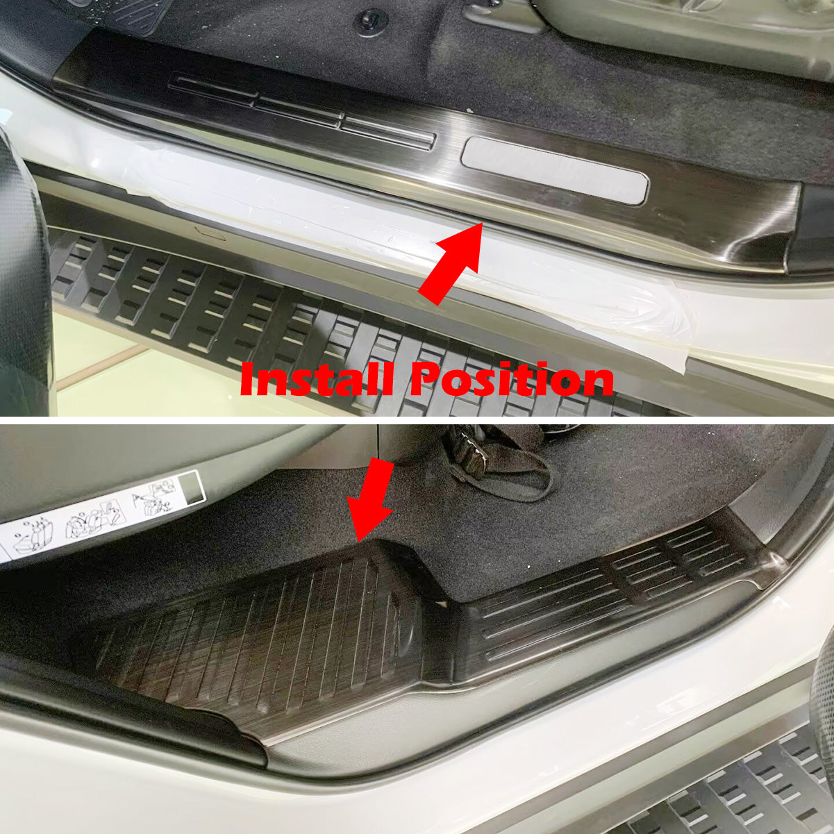 Fit for Lexus New GX GX550 Inside Door Sill Scuff Plate Guard Cover Trims Stainless Steel