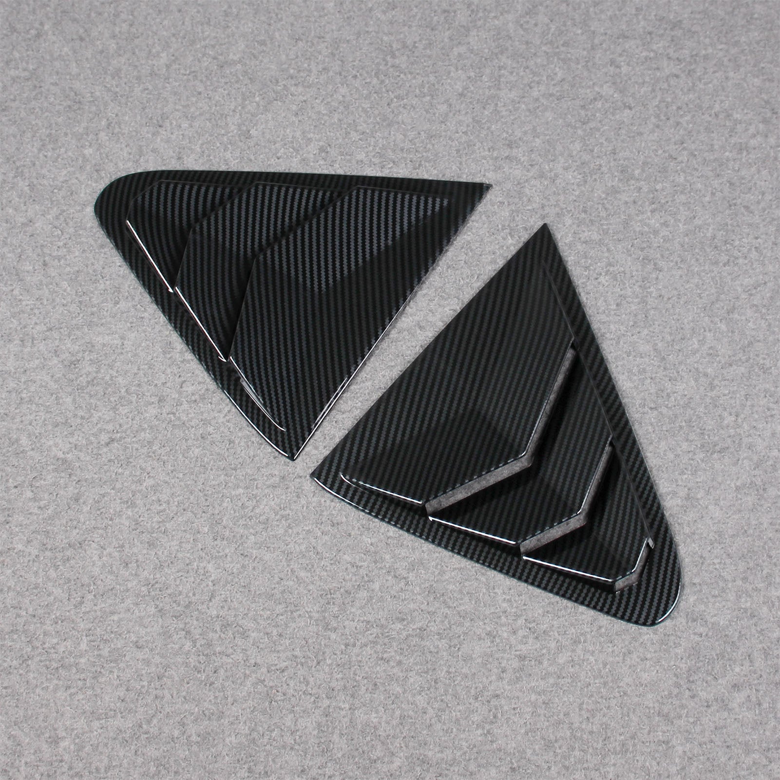 Fit for Subaru Crosstrek 2024 Rear Triangle Blind Window Dachspoiler Cover Trim Carbon Fiber Pattern