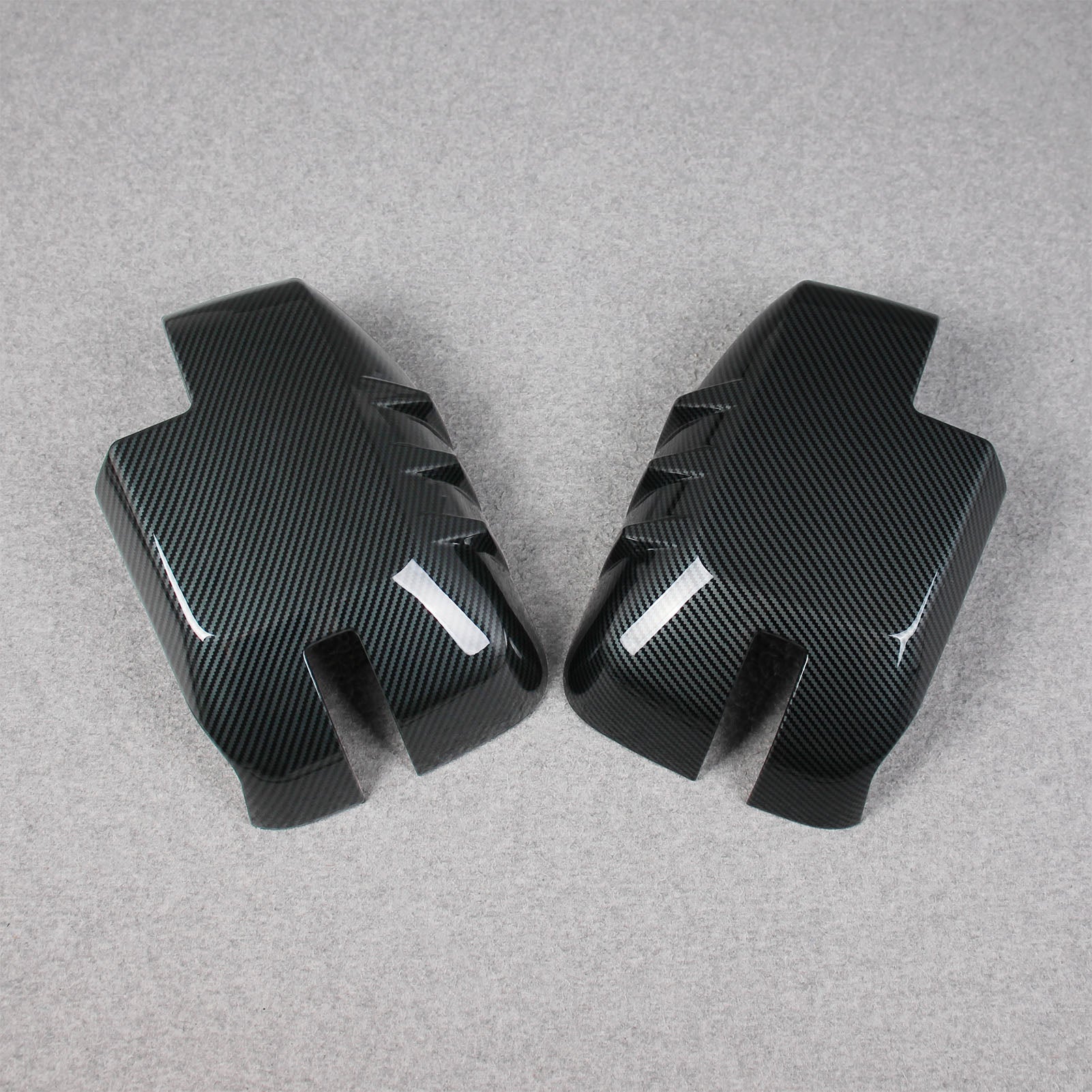 Fit Ford Bronco 2023 2024 2025 Rear View Mirror Cover Trims Carbon Fiber Pattern