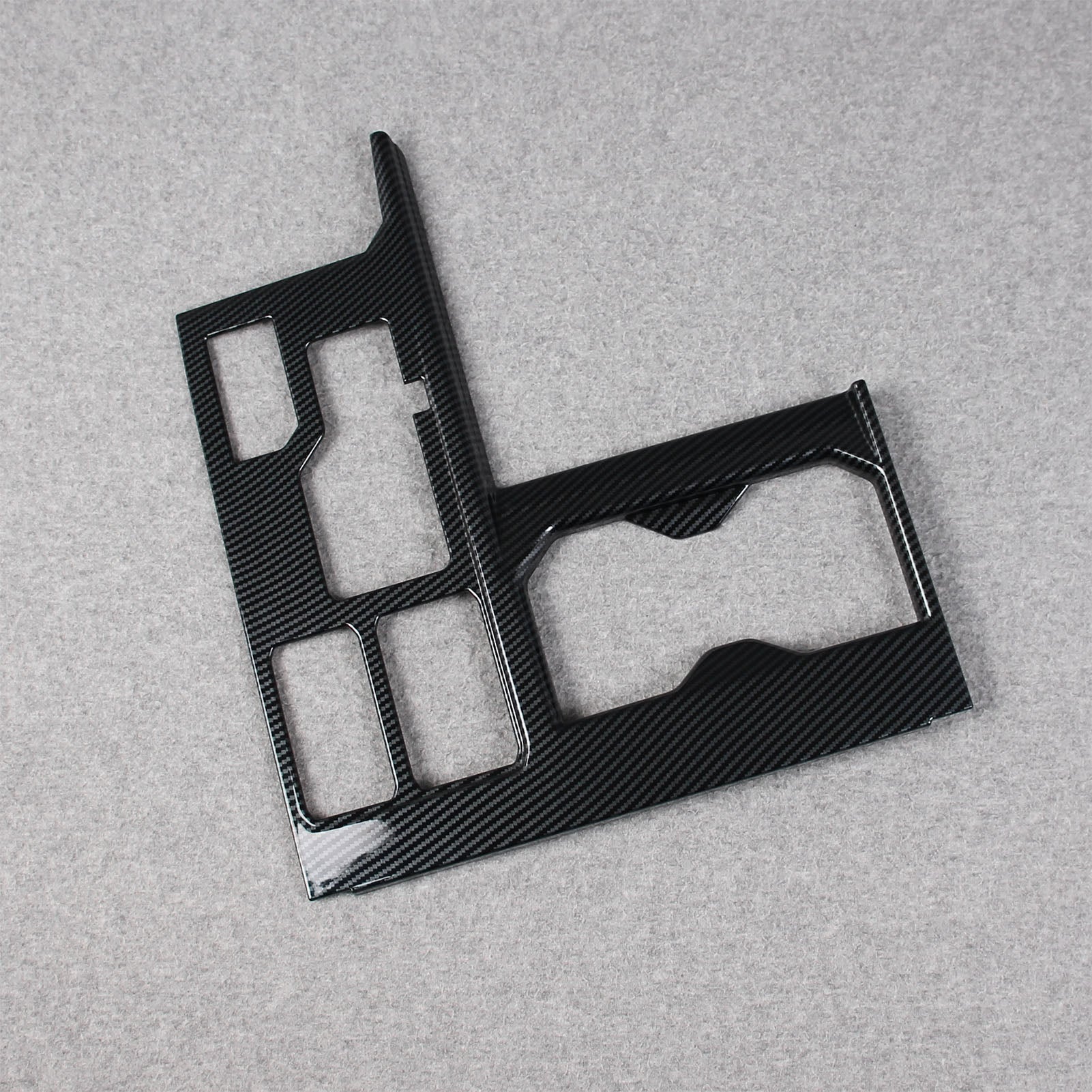 Toyota Tundra 2022 2023 Interior Front Console Gear Shift Panel Cover Cup Holder Trim Carbon Fiber Pattern