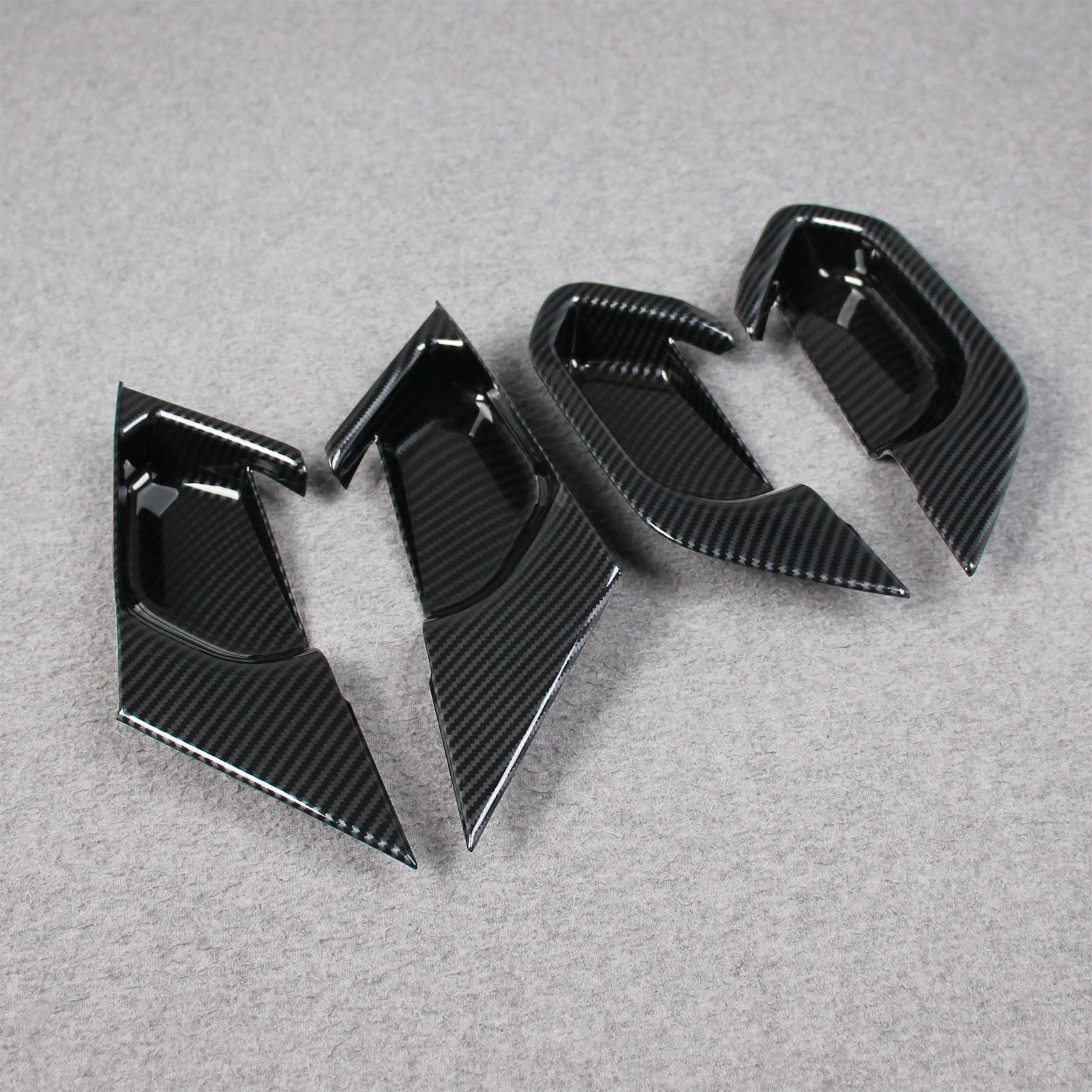 Fit for BMW 5 Series Sedan (G60) 530i 540i 2024 2025 Interior Door Handle Bowl Cover Trims Carbon Fiber Pattern