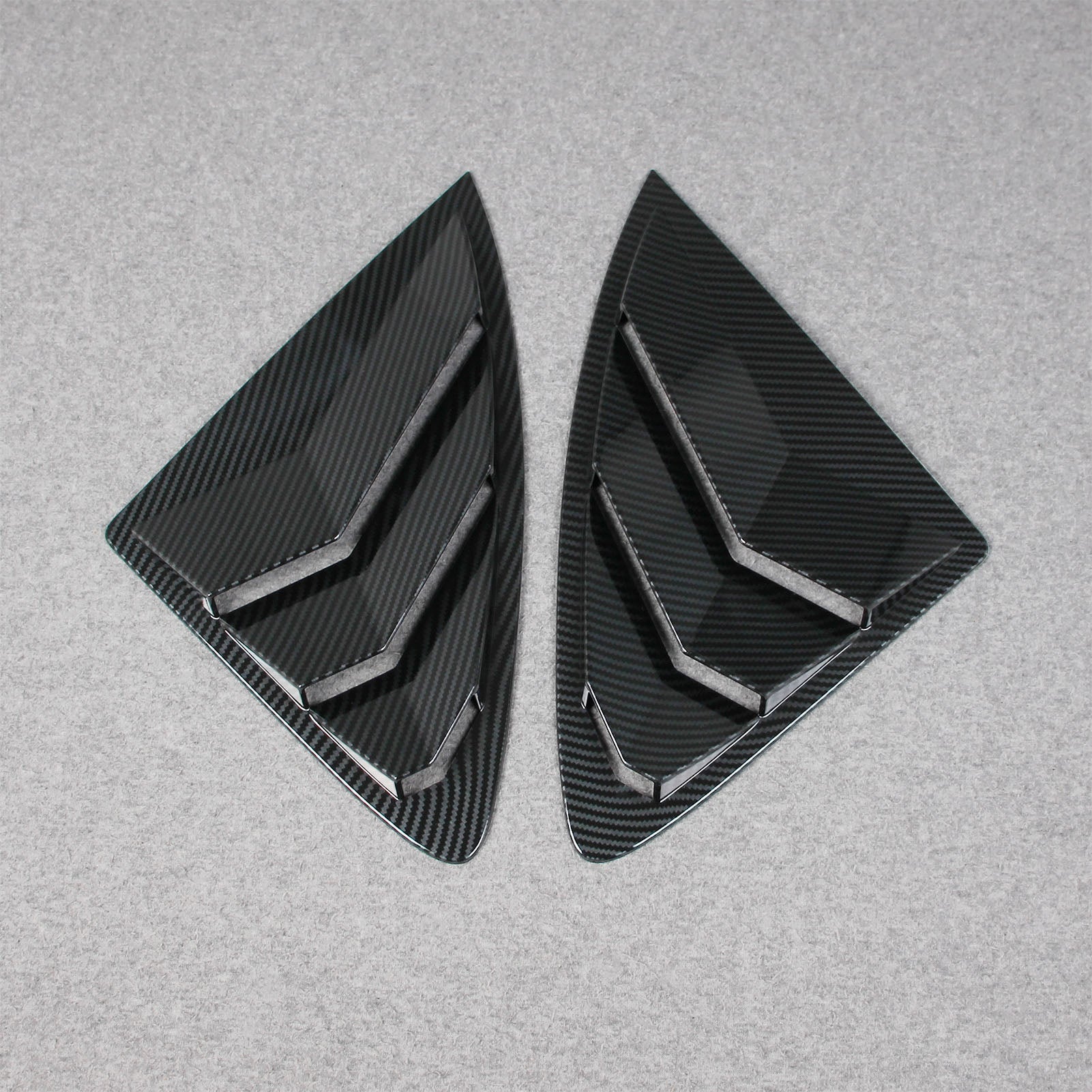 Fit for Mercedes-Benz E-Class W214 E200 E300 E450 2023 2024 2025 Rear Triangle Blind Window Dachspoiler Cover Trim Carbon Fiber Pattern