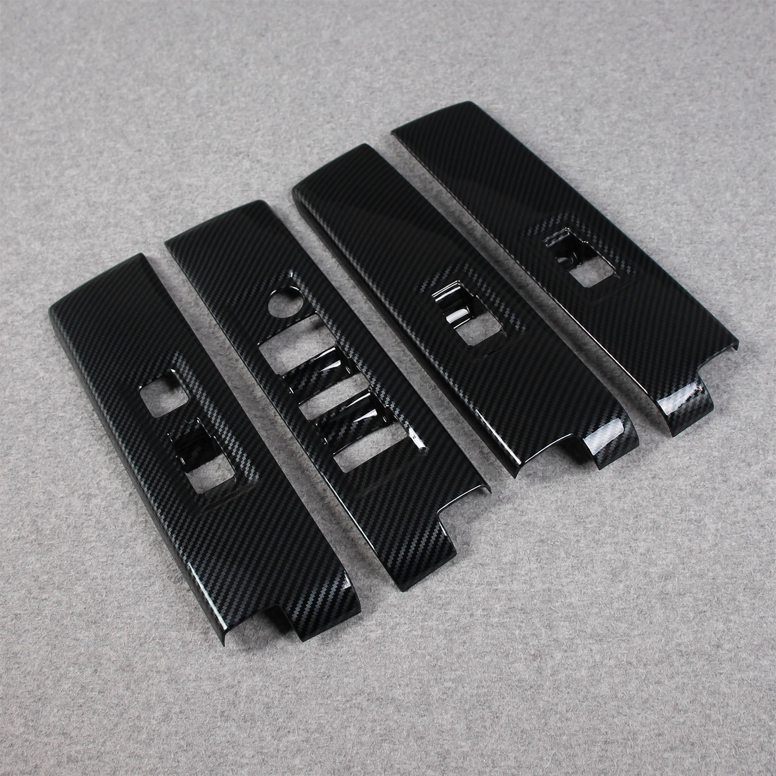 Toyota Tundra 2022 2023 Interior Window Switch Plate Panel Cover Trims Carbon Fiber Pattern