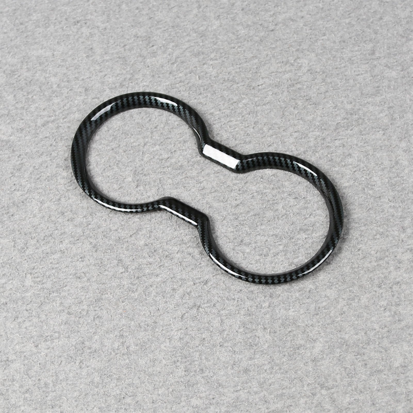 Fit for Ford New Mustang 2024 2025 Front Console Cup Holder Cover Trim Carbon Fiber Pattern