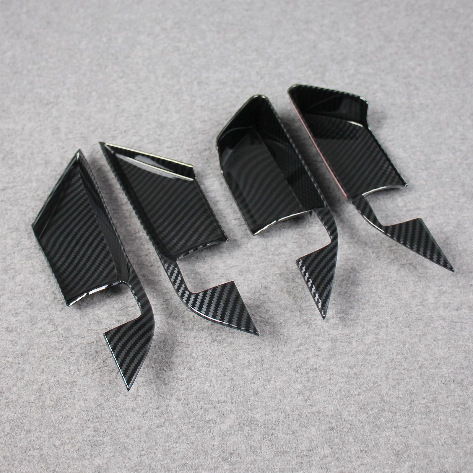 Fit for Toyota New Camry 2024 2025 2026 Interior Door Handle Bowl Cover Trims Carbon Fiber Pattern