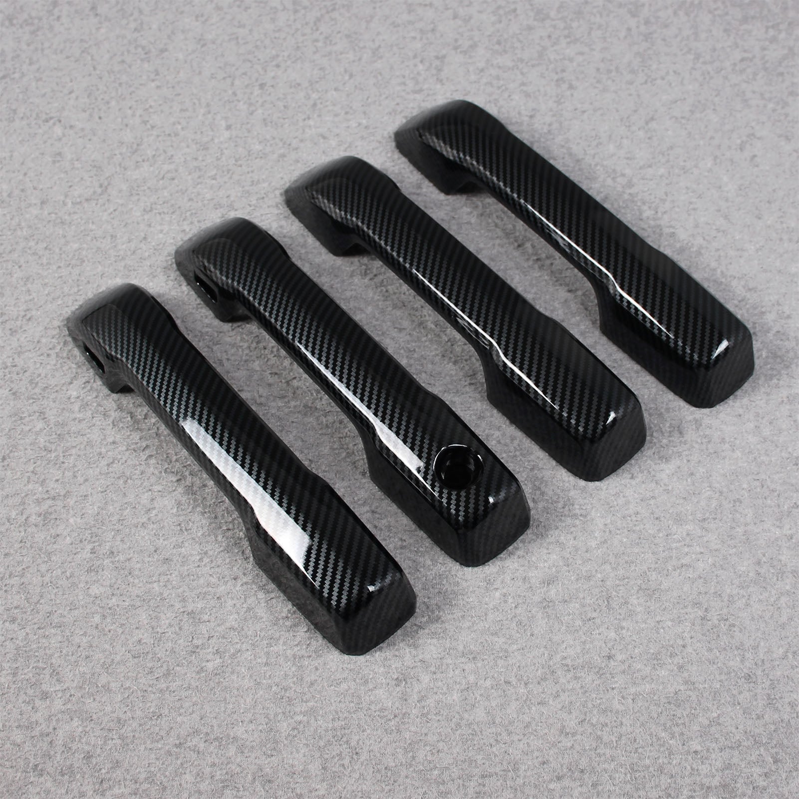 Toyota Tundra 2022 2023 Exterior Door Handle Bowl Cover Trims Carbon Fiber Pattern (Door Handle Cover)