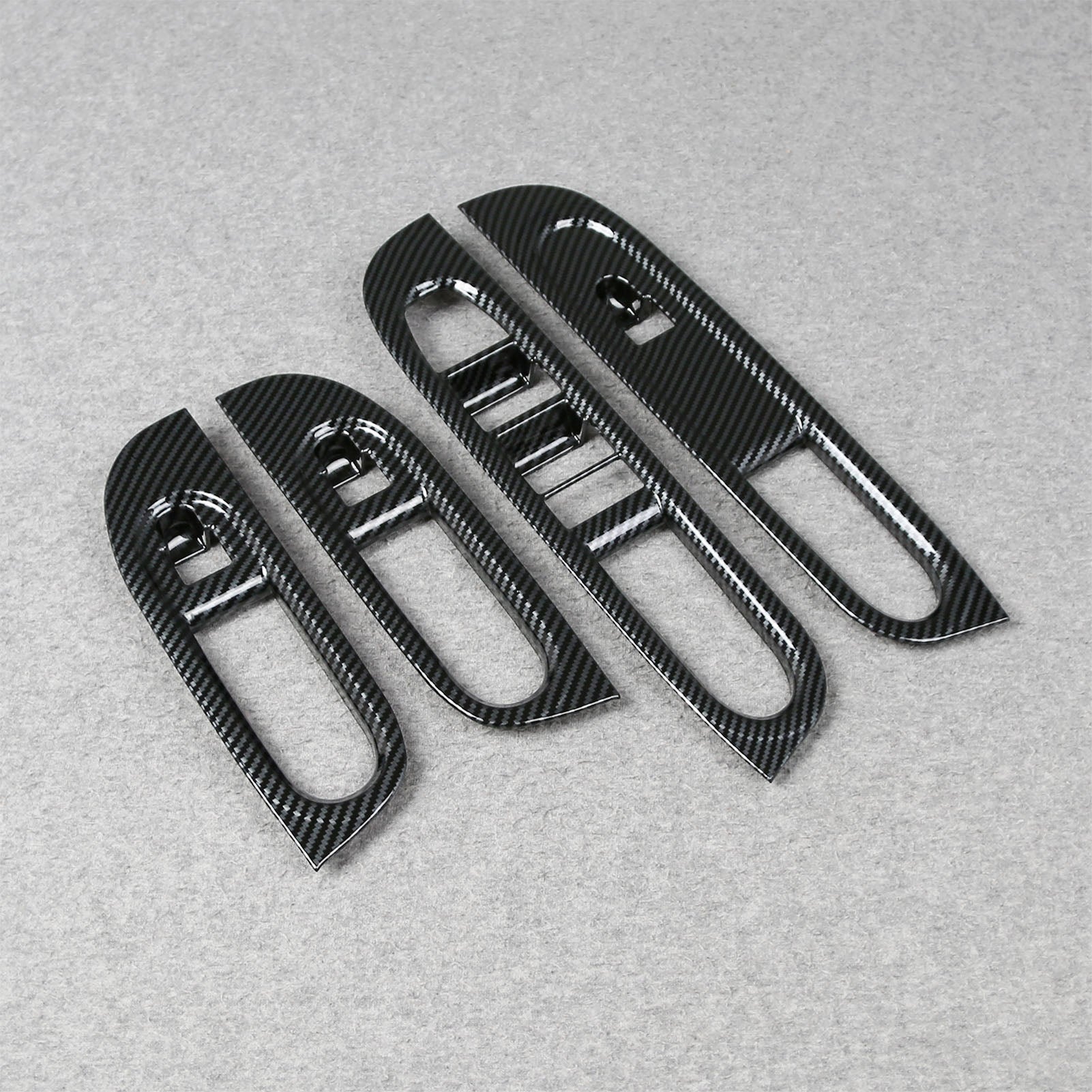 Fit for 2025 2026 New MINI Cooper/MINI Cooper S Interior Window Switch Plate Panel Cover Trims Carbon Fiber Pattern (for 4 Door Model)