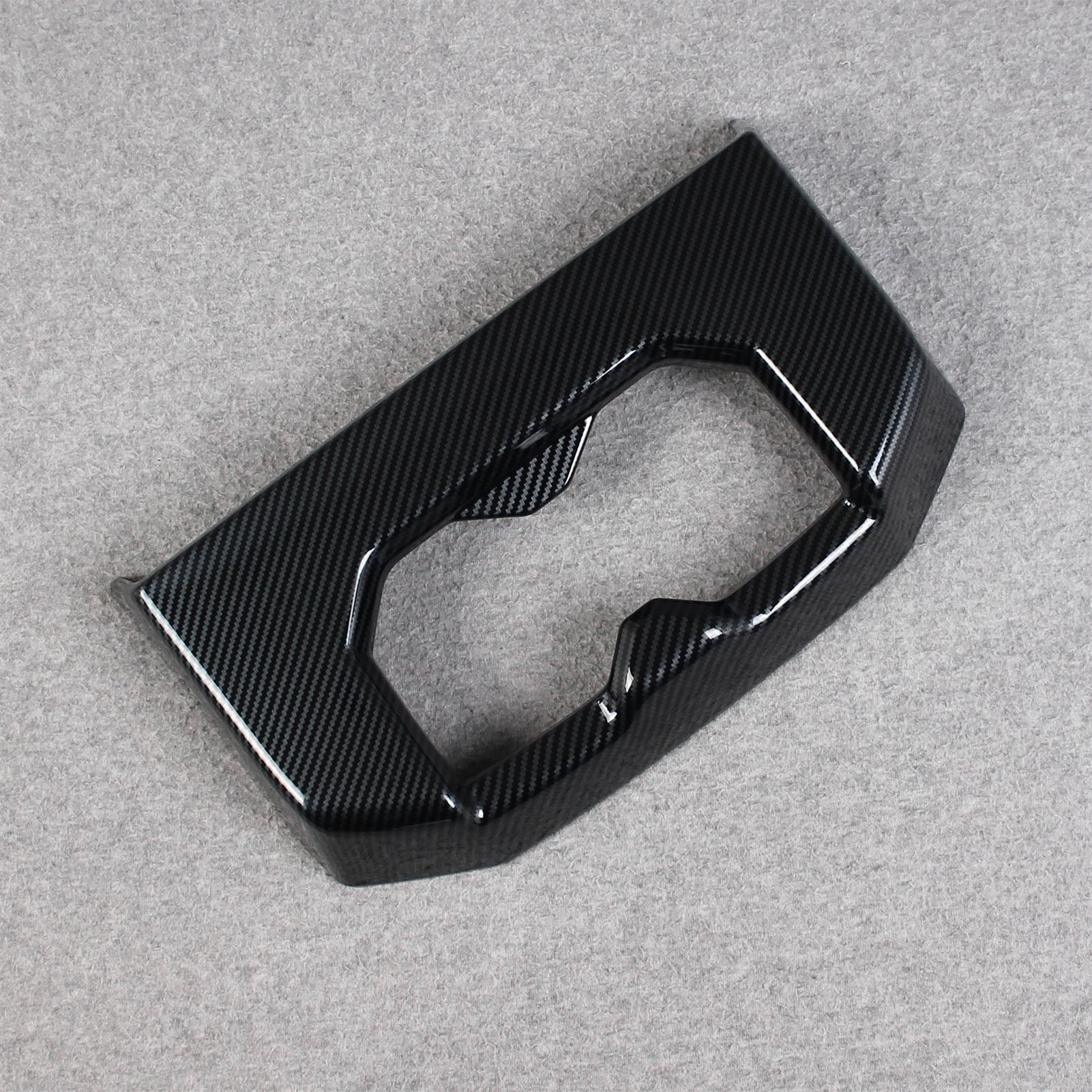 Toyota Tundra 2022 2023 Interior Rear Seat Cup Holder Cover Trim Carbon Fiber Pattern