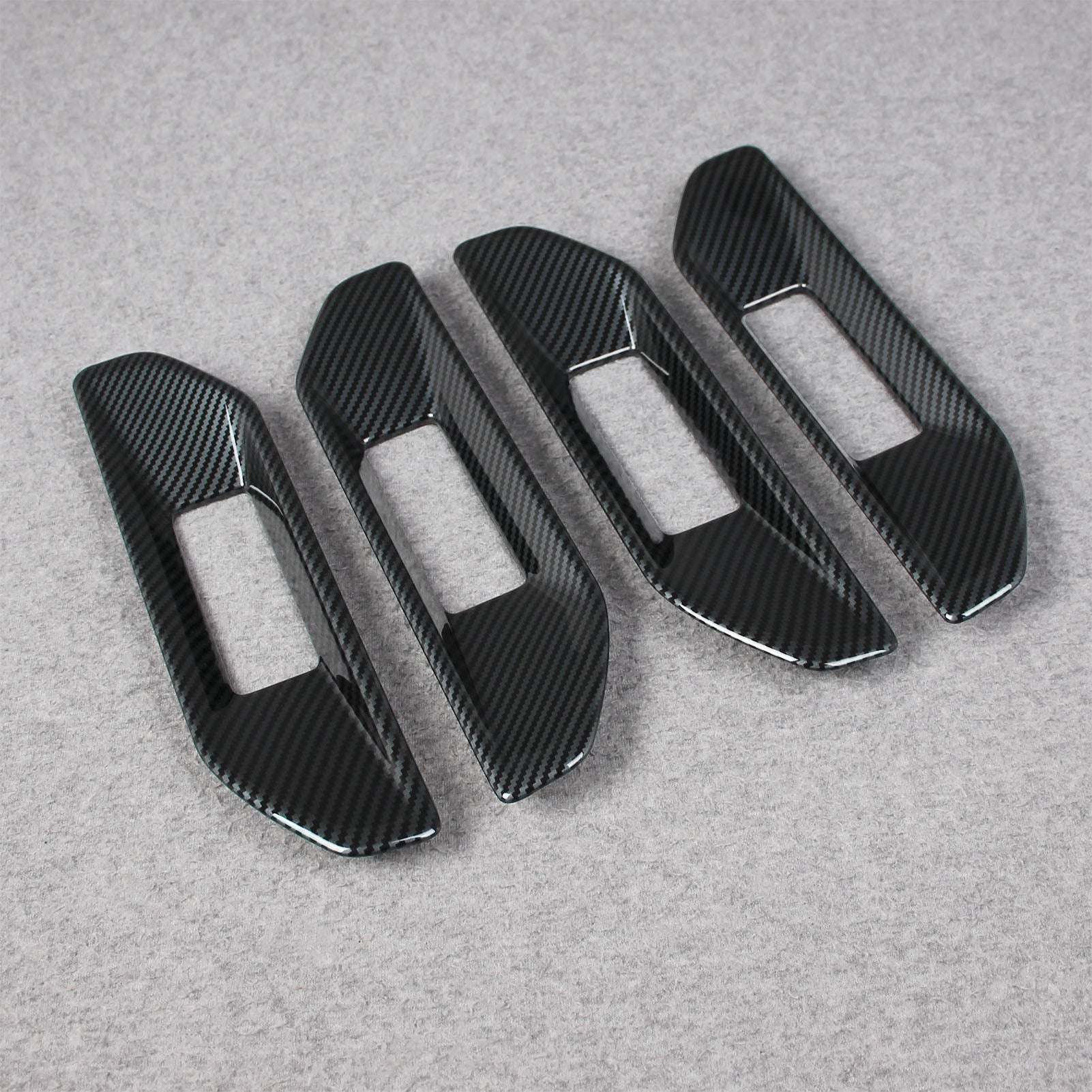 Fit for Ford Ranger 2024 2025 Interior Door Handle Bowl Cover Trims Carbon Fiber Pattern