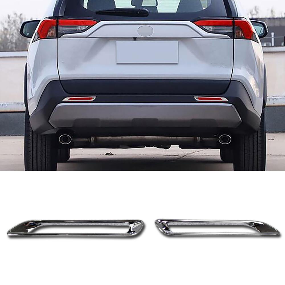 Fit for Toyota New RAV4 2019 2020 2021 2022 Chrome Rear Fog Light Lamp Cover Trims - beautost