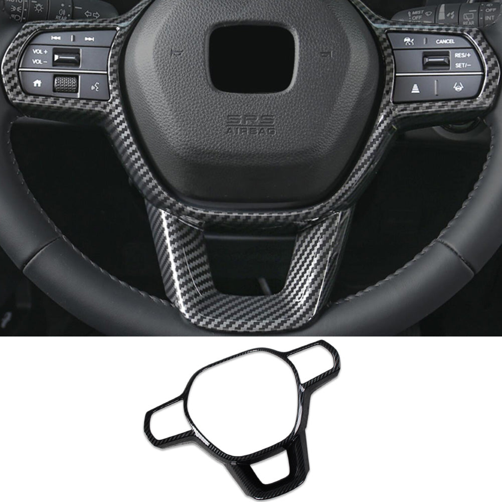 Honda CRV CR-V 2023 Wheel Steering Trim Panel Cover Trims ABS Carbon Fiber Pattern