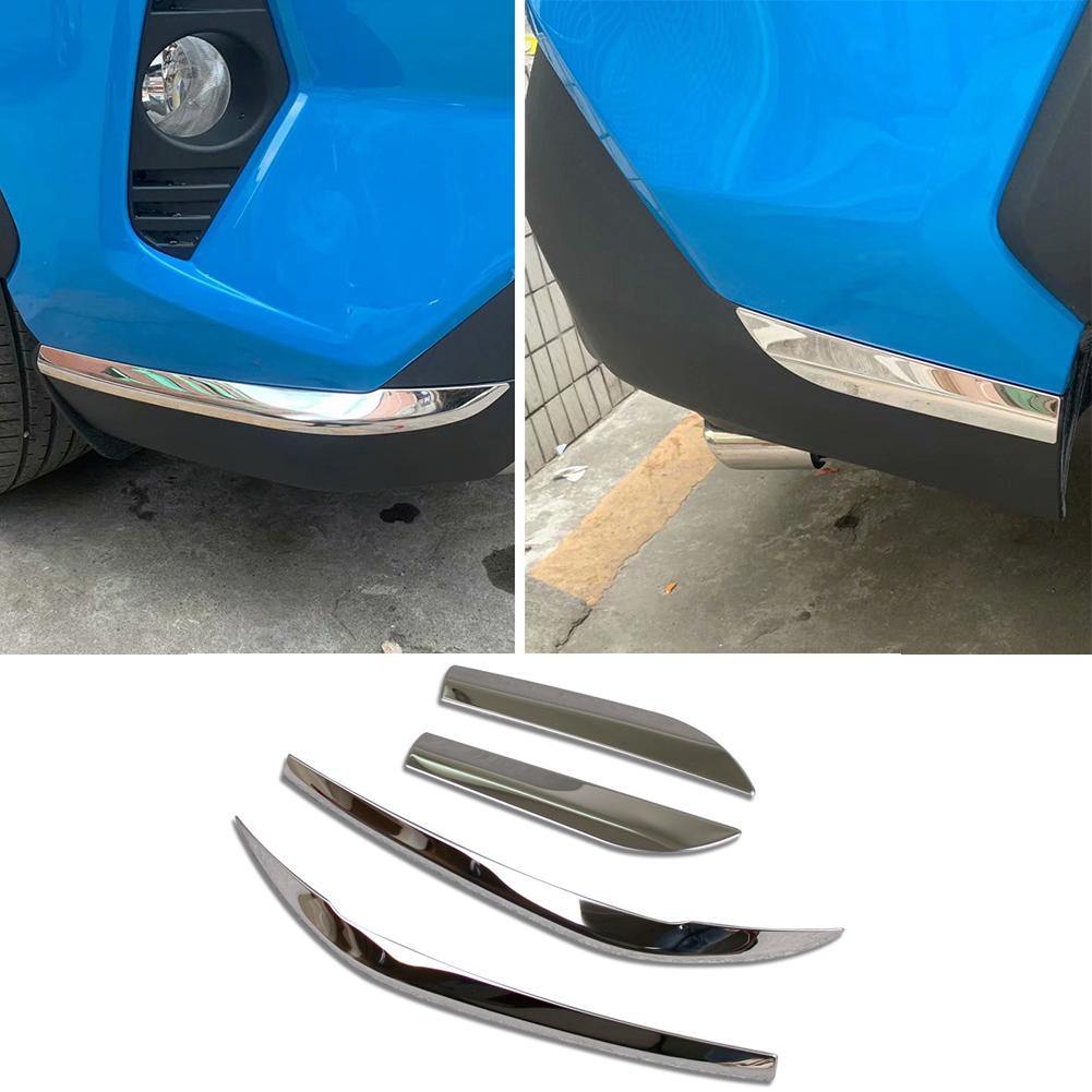 Fit for Toyota New RAV4 2019 2020 2021 2022 Front+Rear Bumper Corner Protection Cover Trims - beautost