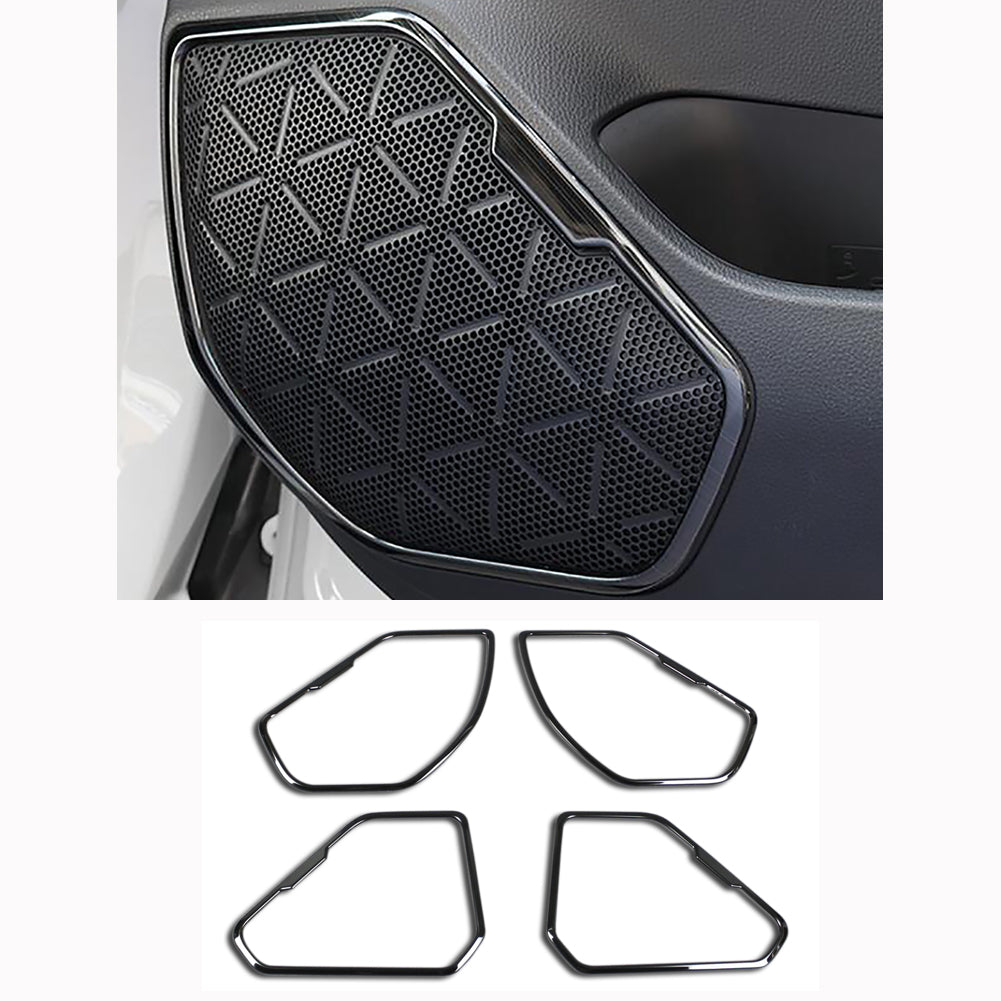 Fit for Toyota New RAV4 2019 2020 2021 Door Speaker Sound Panel Cover Trims Stainless Steel