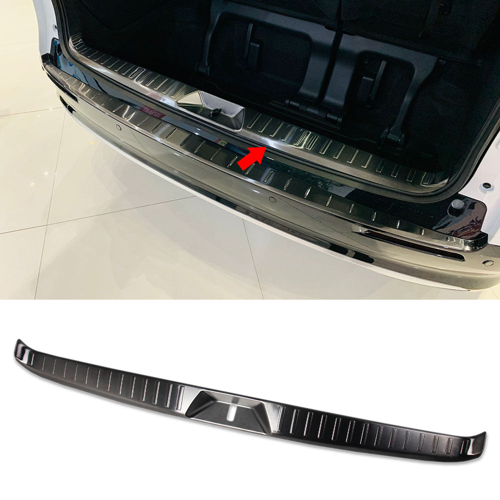 Fit for Toyota 2021 2022 2023 Sienna Rear Inside Bumper Sill Plate Guard Cover Trim Stainless Steel (Black)