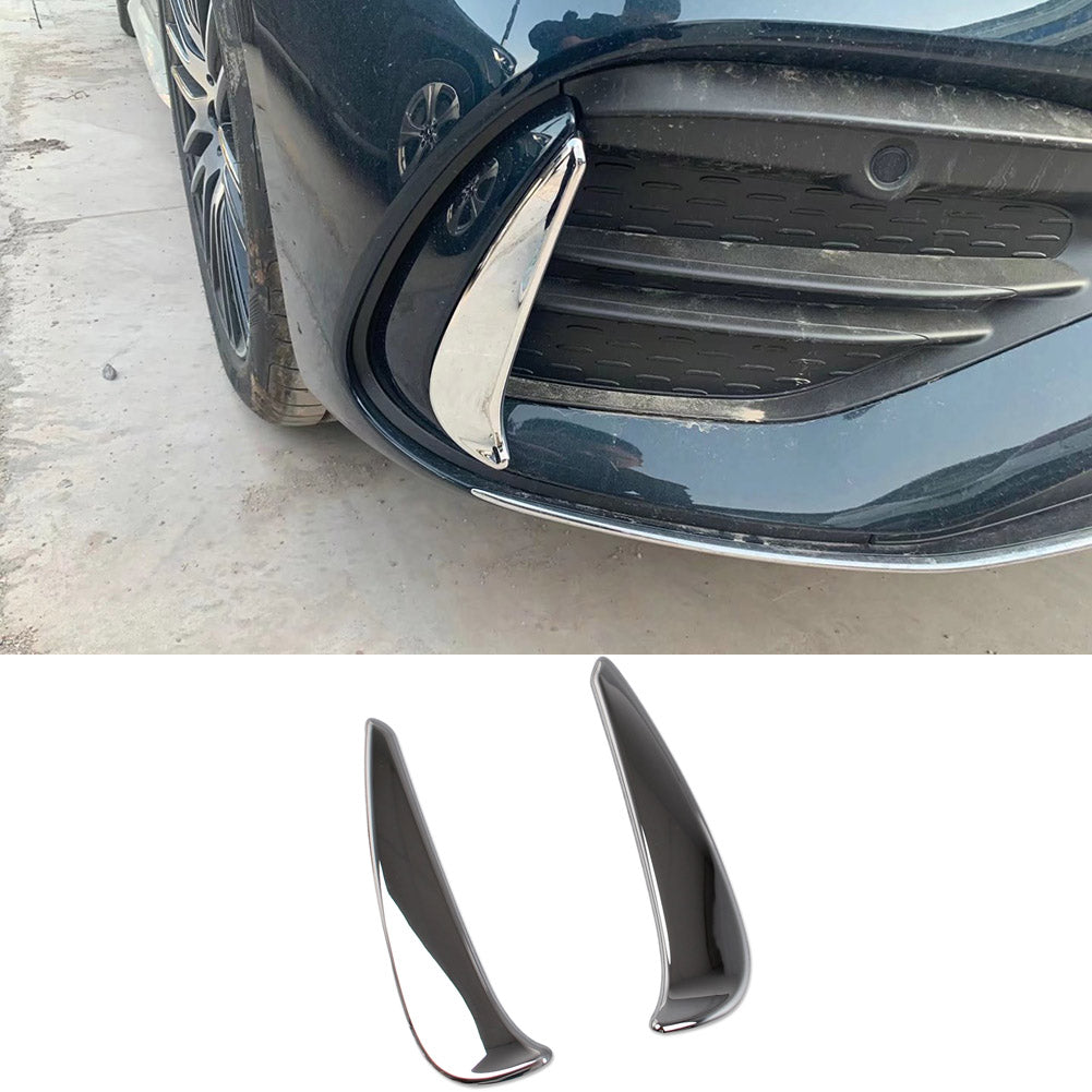 Fit For Mercedes-Benz 2022 2023 All New C-Class C300 C200 C220d AMG Front Corner Mesh Grill Molding Cover Trim Chrome