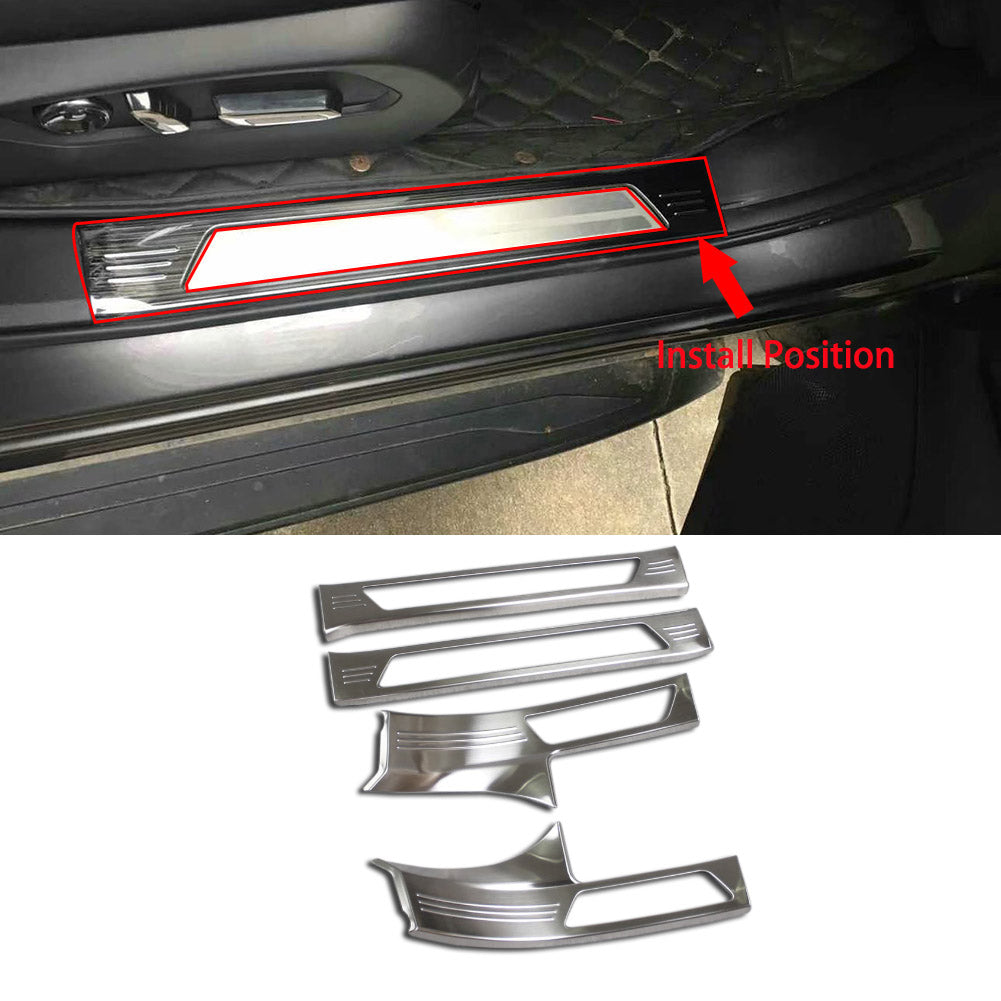 Fit for Acura New RDX 2019 2020 2021 2022 Inside Door Sill Scuff Plate Guard Cover Trims Stainless Steel