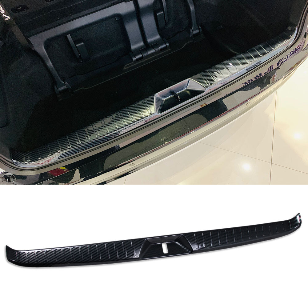 Fit for Toyota 2021 2022 2023 Sienna Rear Inside Bumper Sill Plate Guard Cover Trim Stainless Steel (Black)