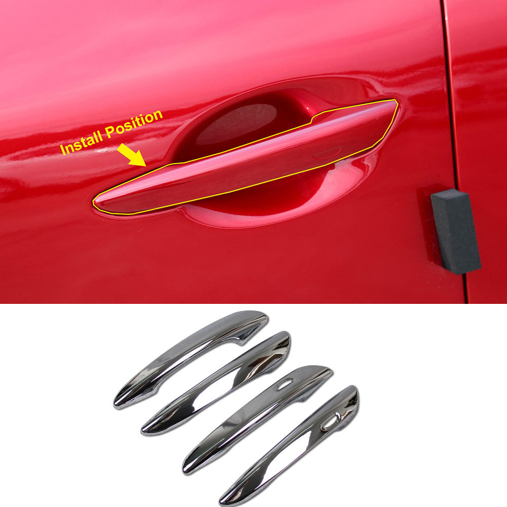 Fit for 2019 2020 2021 2022 Mazda 3 Axela Chrome Door Handle Cover Trims ABS