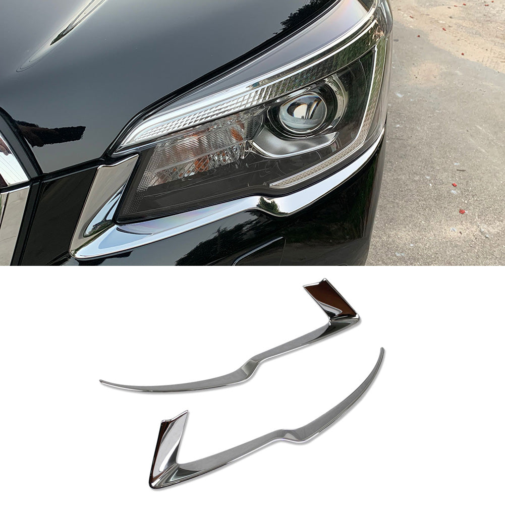 Fit for Subaru 2019 2020 2021 Forester Headlight Front Light Lamp Cover Molding Trims
