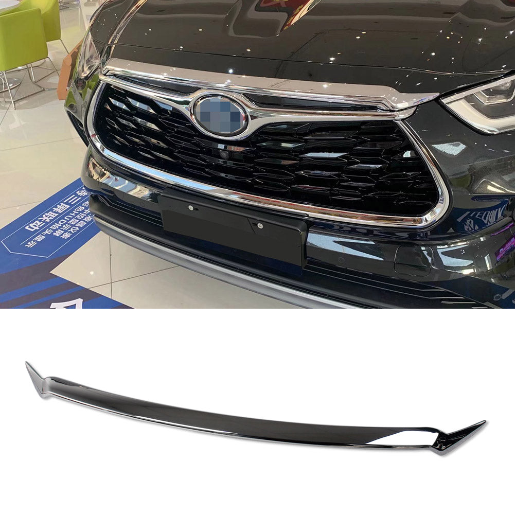 Fit for Toyota Highlander 2020 2021 2022 2023 Chrome Front Hood Grill Cover Bonnet Trim
