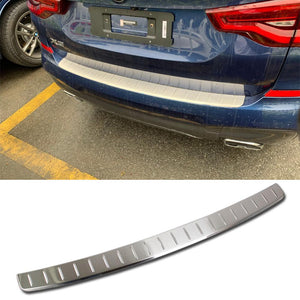 Fit for BMW New X3 Sport 2018 2019 2020 2021 Rear Outside Bumper Sill Plate Guard Cover Trim Stainless
