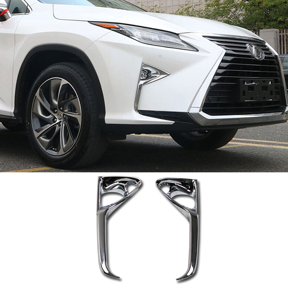 Fit For Lexus New RX450H And RX F Sport 2016 2017 ABS Chrome Car Front Fog Light Lamp Cover Trims