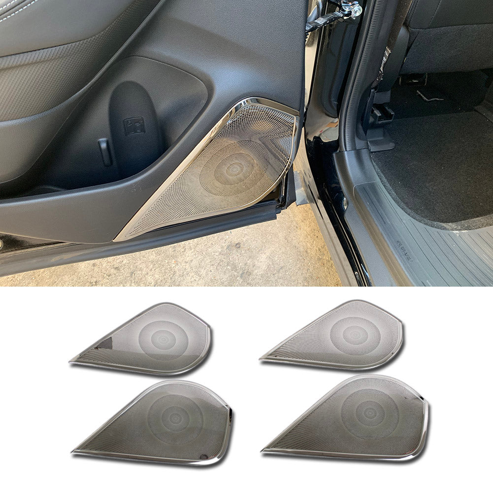 Fit For Subaru 2019 2020 2021 2022 Forester Door Speaker Sound Panel Cover Trims Stainless Steel