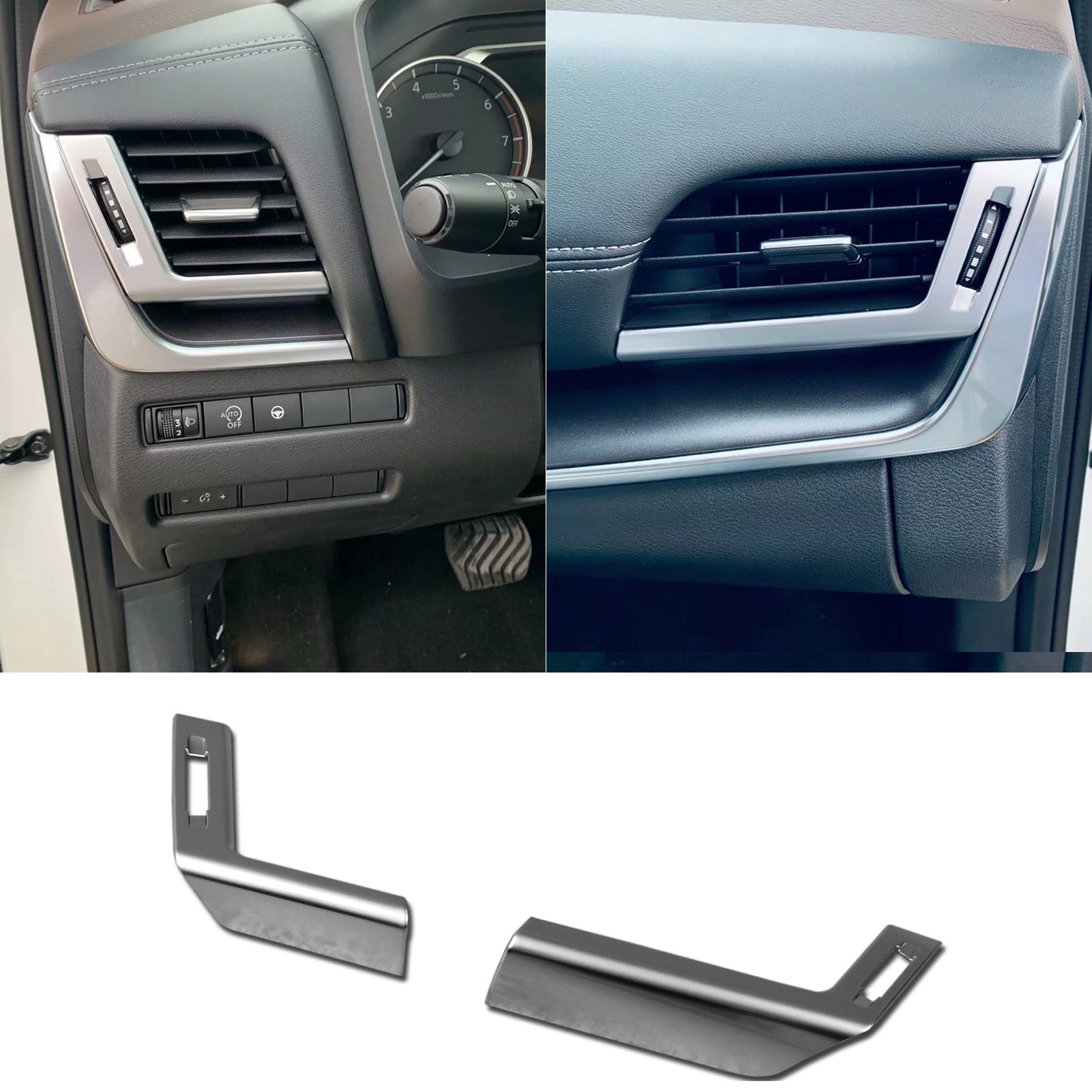 Fit for Nissan Rogue 2021 Interior Front Side Air Condition Vent Outlet Cover Trim ABS