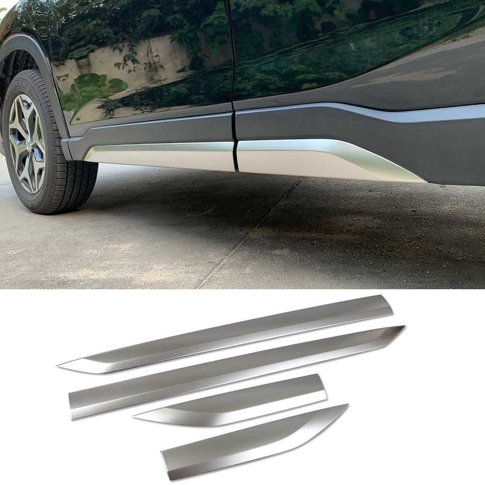 Fit for Subaru Forester 2019 2020 2021 2022 Door Body Side Moulding Overlay Cover Trims Stainless Steel