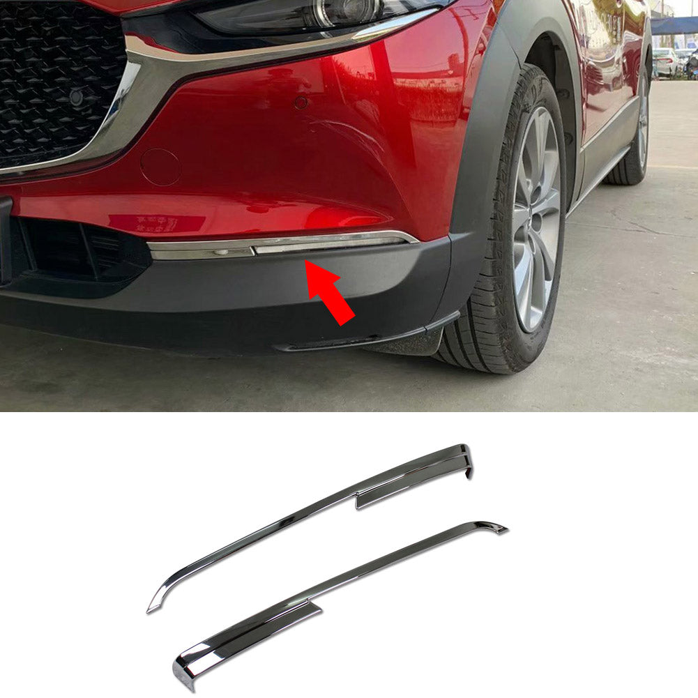 Fit for Mazda CX-30 CX30 2020 2021 2022 Front Fog Light Lamp Cover Bezel Trims Chrome