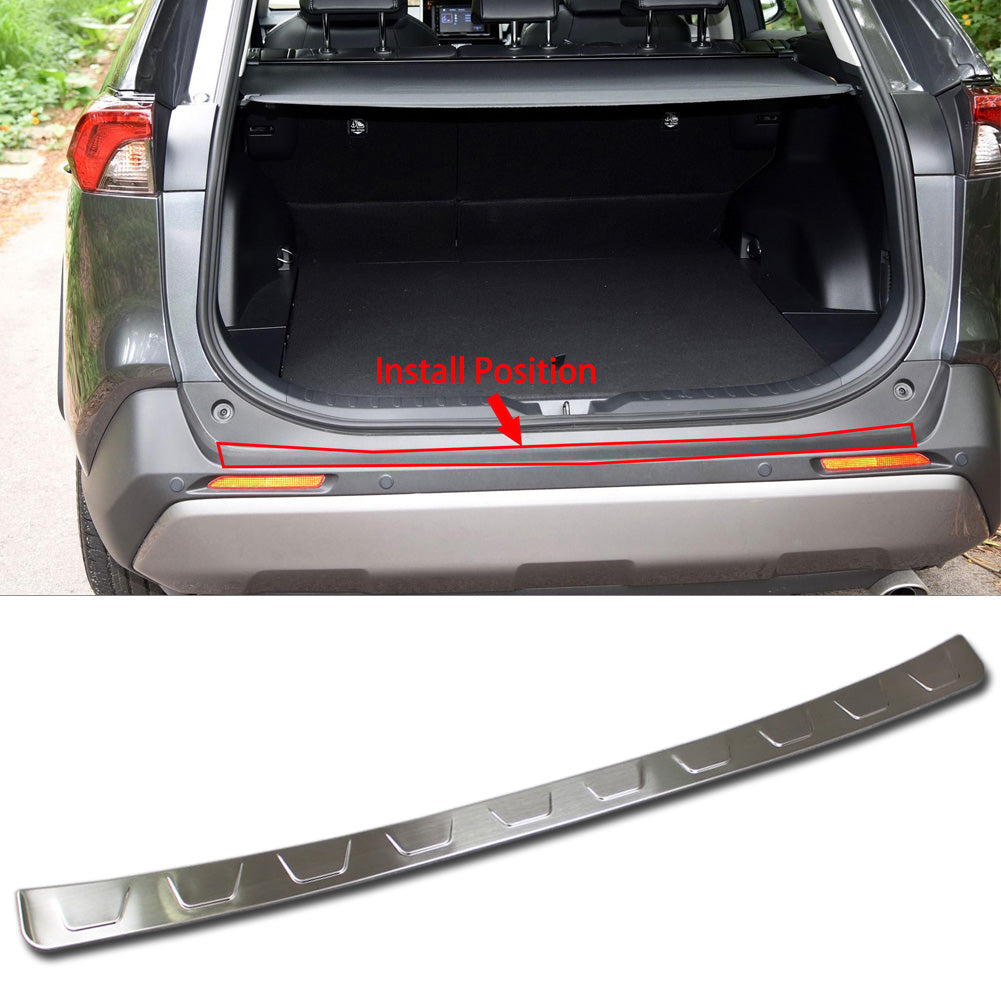 Fit for Toyota New RAV4 2019 2020 2021 2022 Rear Outside Bumper Sill Plate Guard Cover Trim