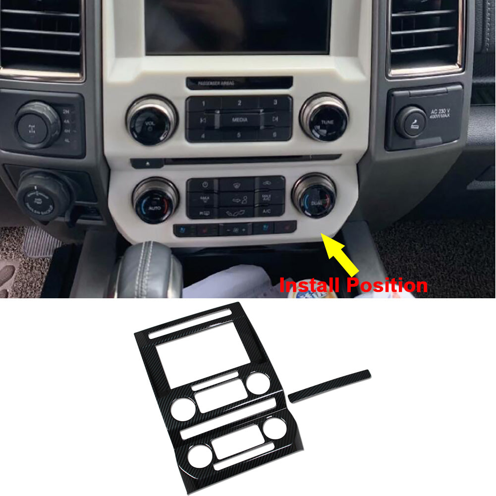 For Ford F-150 Raptor/Limited/XLT/Lariat/King Ranch/Platinum 2015 2016 2017 2018 2019 2020 Interior Front Center Console Air Vent Panel Cover Trims