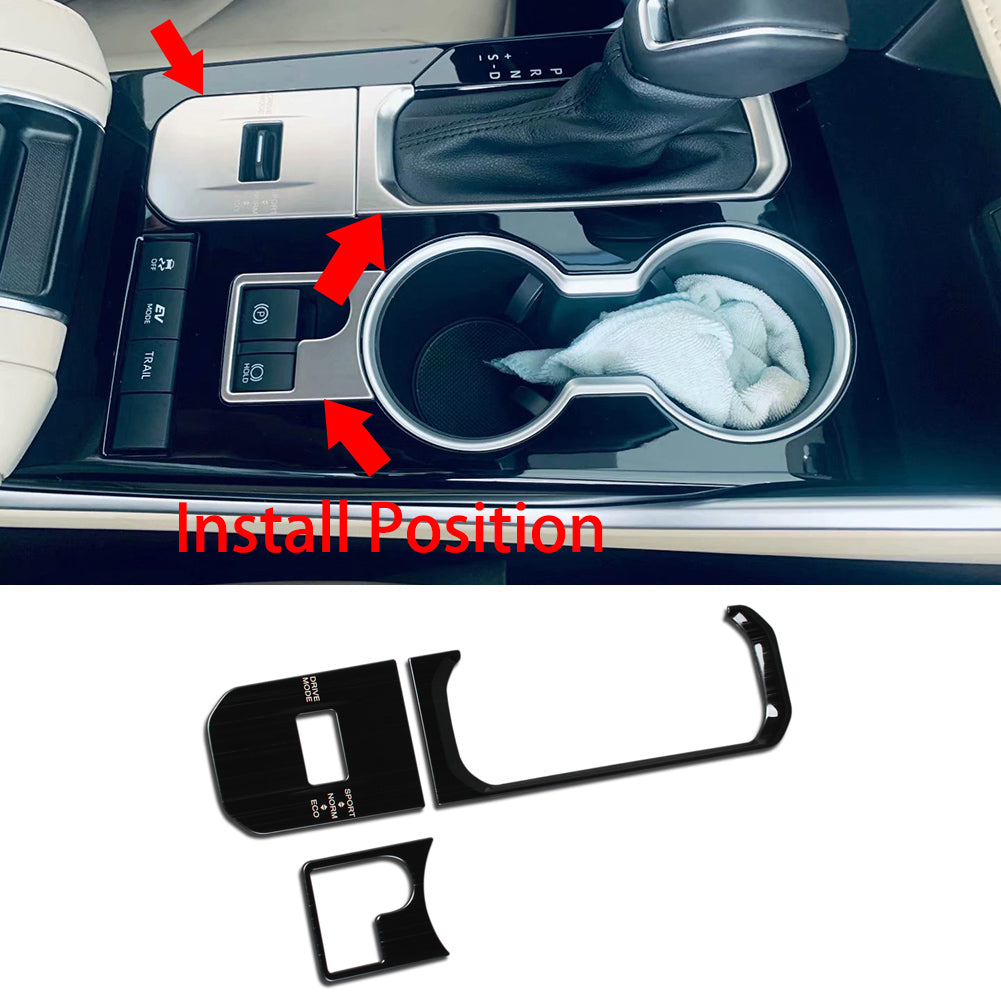 Fit for Toyota New Highlander 2020 2021 2022 2023 2024 2025 Gear Shift Knob Console Panel Cover Trims Stainless Steel