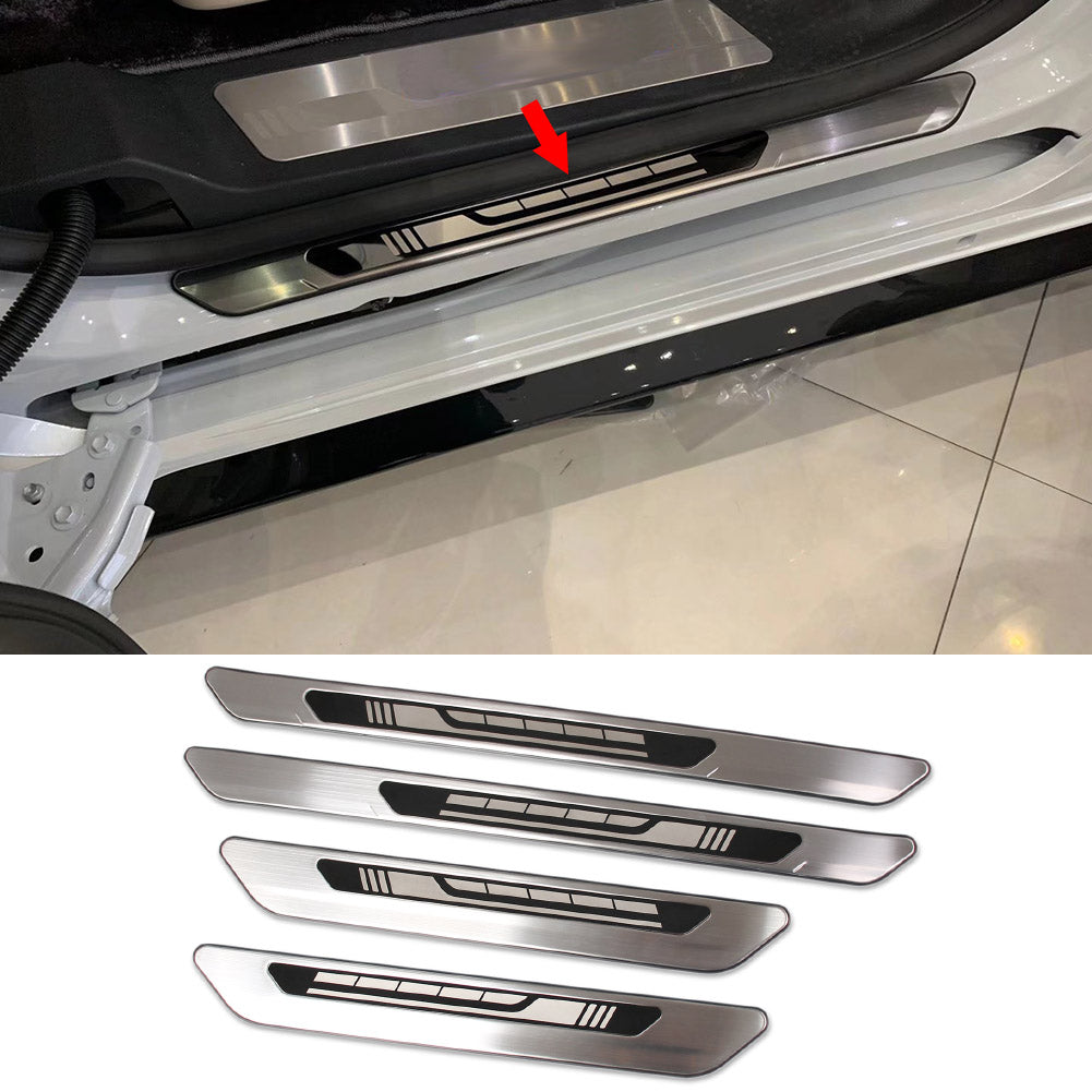 Fit for Toyota 2021 2022 Sienna Outside Door Sill Scuff Plate Guard Cover Trim Stainless Steel